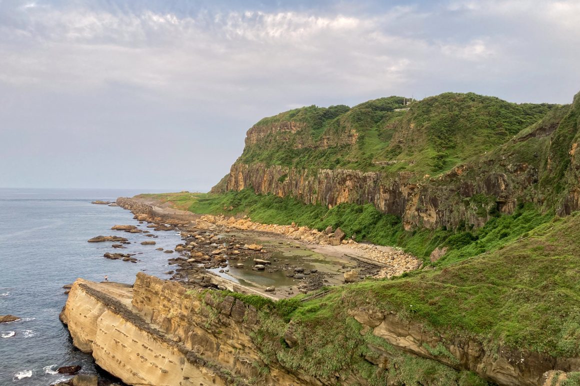 The sun sets over the rugged northeast coast.